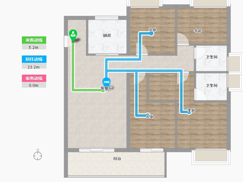 福建省-三明市-开元天熹-102.77-户型库-动静线