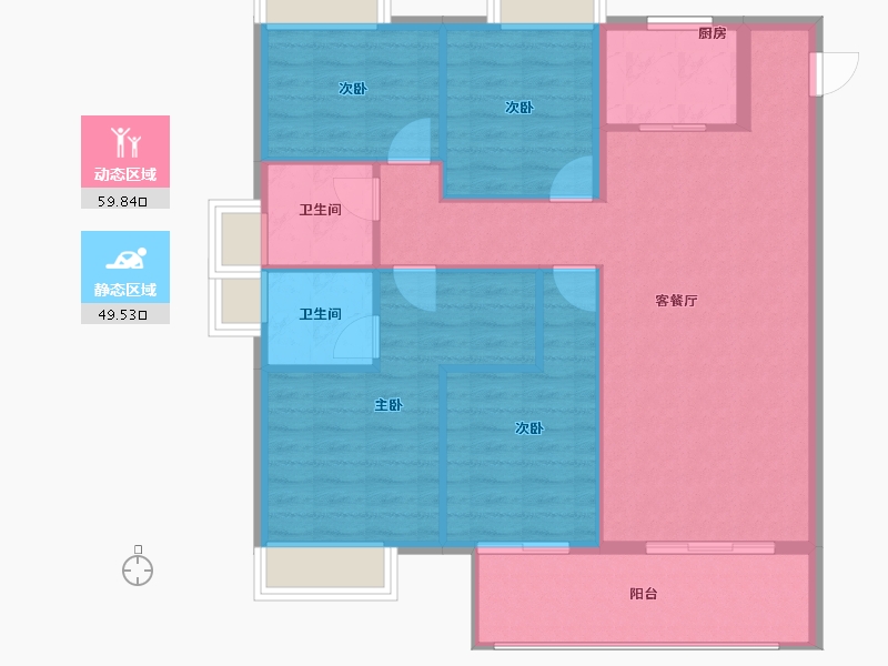 福建省-三明市-开元天熹-99.76-户型库-动静分区