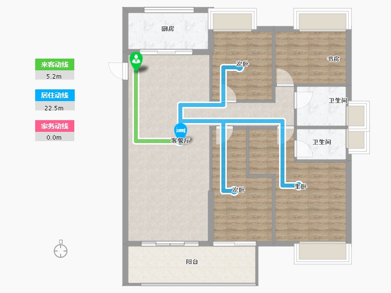 福建省-三明市-开元天熹-108.76-户型库-动静线