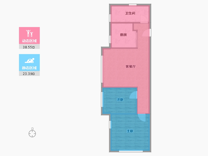 天津-天津市-路劲太阳城皓阳园-70.00-户型库-动静分区