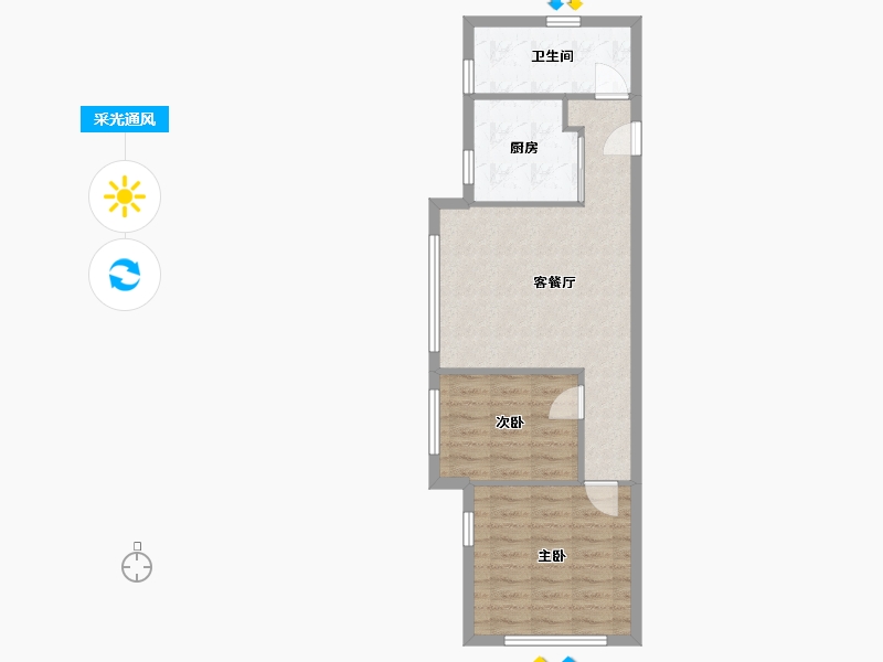 天津-天津市-路劲太阳城皓阳园-70.00-户型库-采光通风