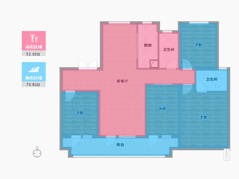 山东省-潍坊市-曲江新鸥鹏潍坊商谷-116.20-户型库-动静分区