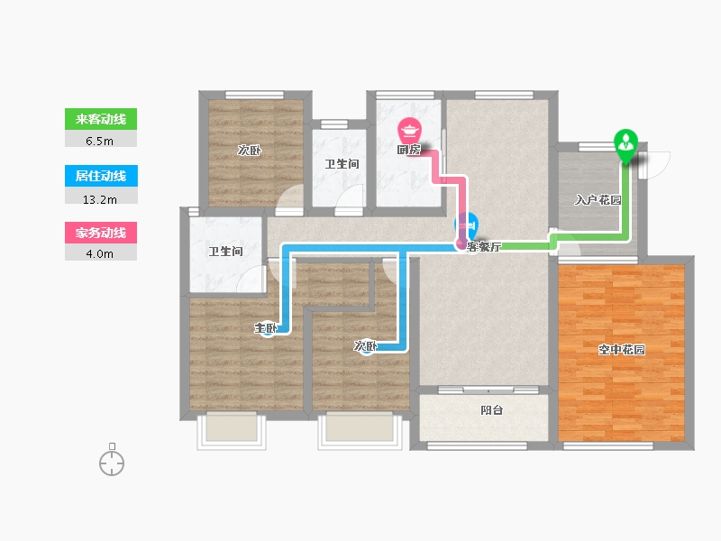 河南省-驻马店市-置地大舆府-105.20-户型库-动静线