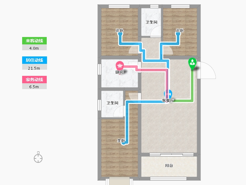 河北省-邯郸市-荣科兴苑-82.97-户型库-动静线