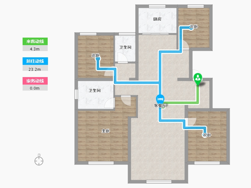 内蒙古自治区-通辽市-万华·曼陀花园-117.86-户型库-动静线