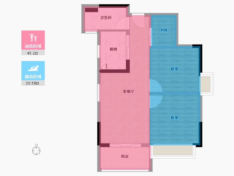 广东省-江门市-世茂硒泉小镇-68.00-户型库-动静分区