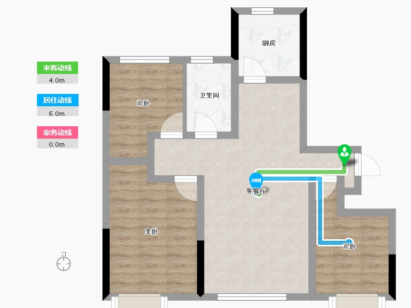 内蒙古自治区-通辽市-万华幸福里-65.02-户型库-动静线