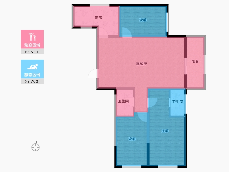 河北省-承德市-豪庭御景二期-105.77-户型库-动静分区