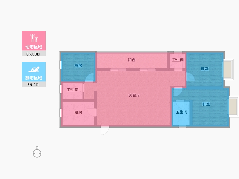 甘肃省-陇南市-华昌江南府-94.21-户型库-动静分区