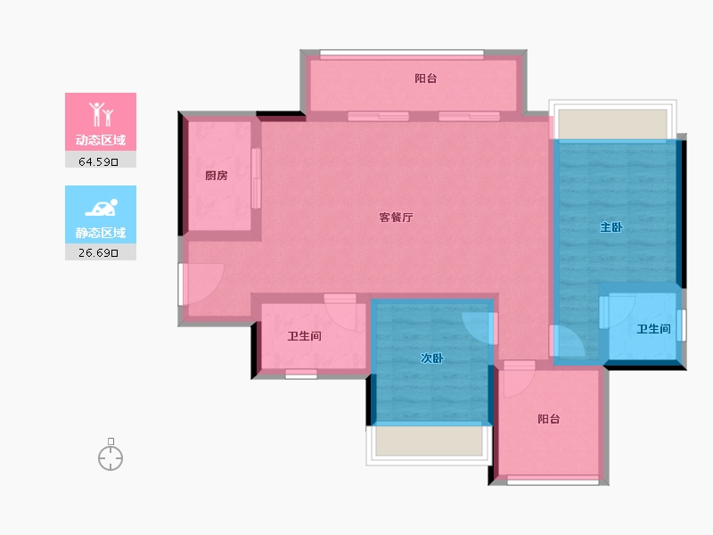 广东省-肇庆市-肇庆万达广场-80.59-户型库-动静分区