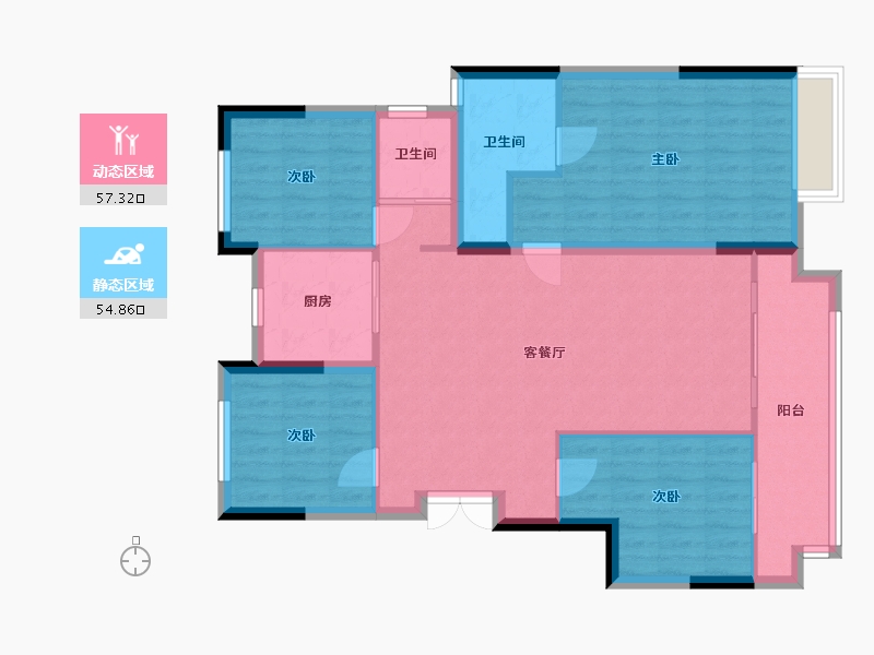 浙江省-嘉兴市-新西塘孔雀城悦珑湾-122.00-户型库-动静分区