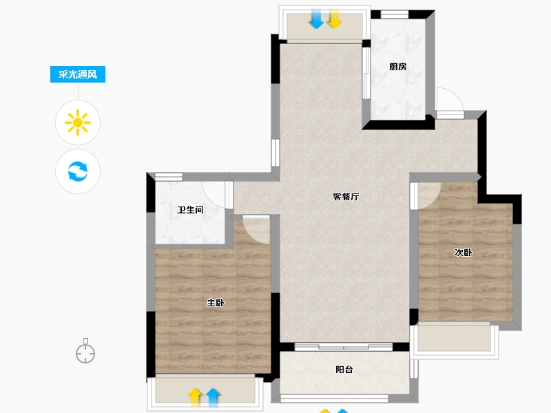 四川省-成都市-福星惠誉江山语-71.87-户型库-采光通风