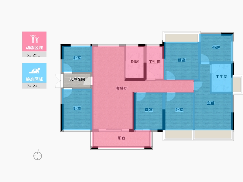 广西壮族自治区-玉林市-精通·御龙府-115.98-户型库-动静分区