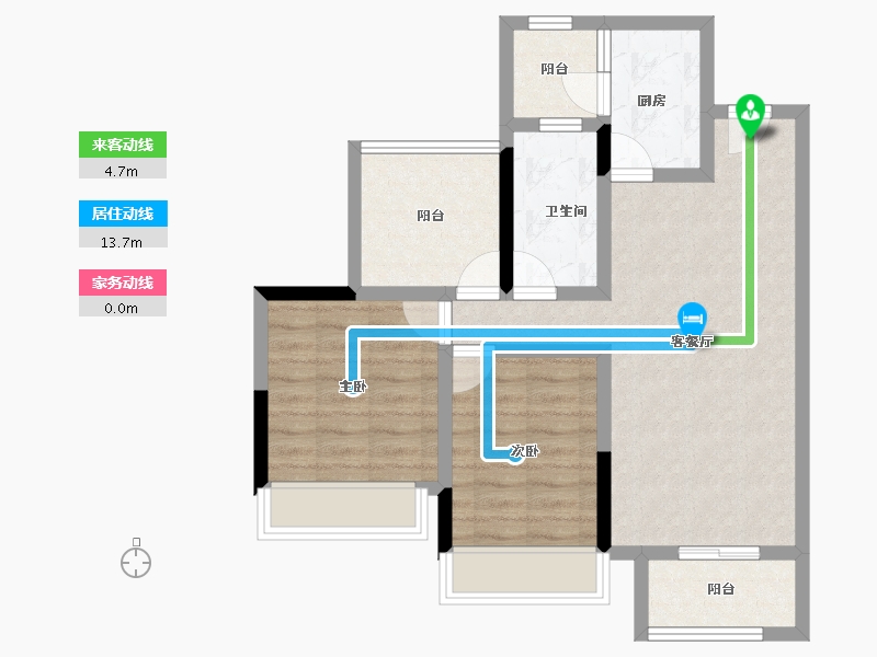 广东省-肇庆市-肇庆万达广场-70.14-户型库-动静线