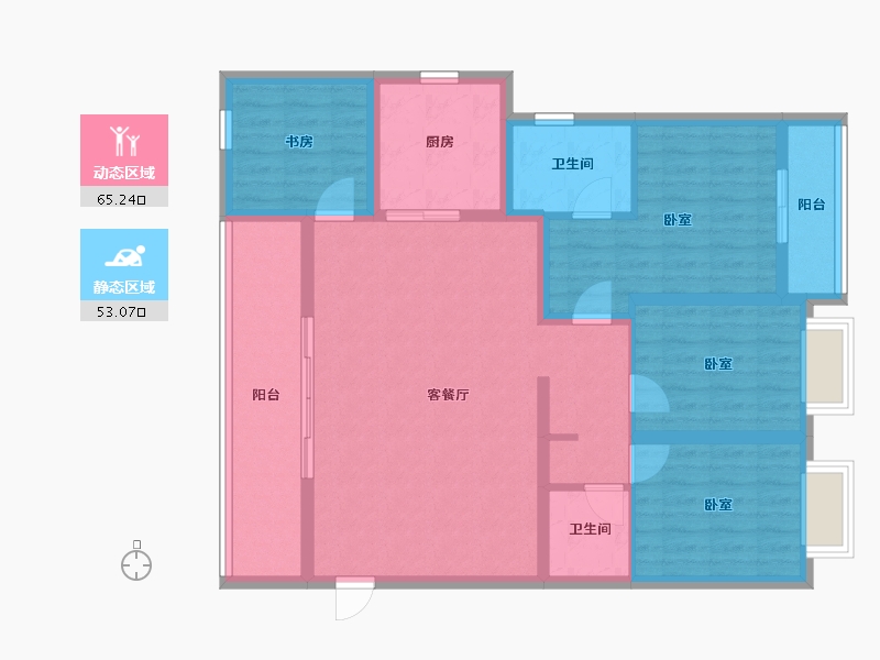 甘肃省-陇南市-华昌江南府-105.41-户型库-动静分区