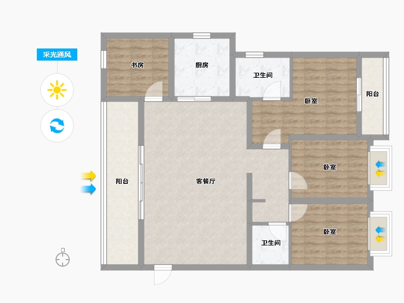 甘肃省-陇南市-华昌江南府-105.41-户型库-采光通风