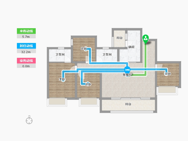 重庆-重庆市-和光尘樾-106.39-户型库-动静线