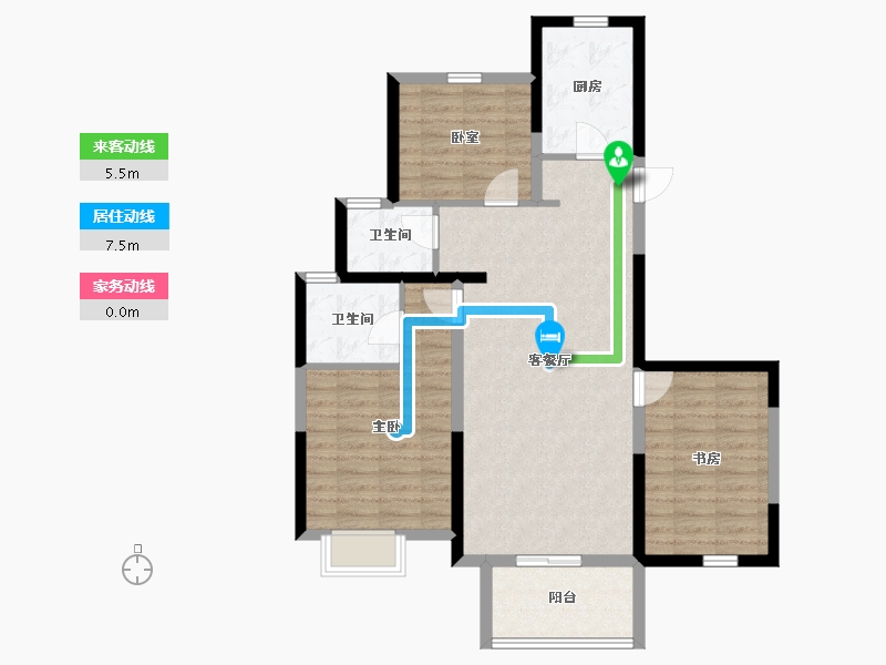 甘肃省-陇南市-鸿迪城上城-89.04-户型库-动静线