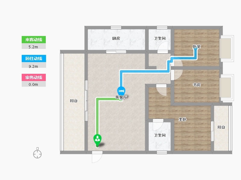 甘肃省-陇南市-华昌江南府-95.88-户型库-动静线