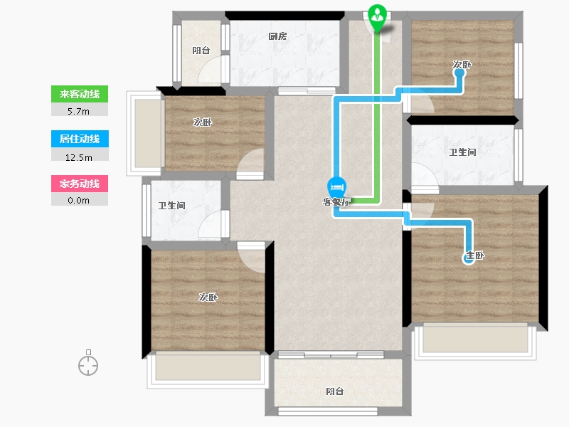 广东省-肇庆市-美轮·锦绣春江花园-92.53-户型库-动静线