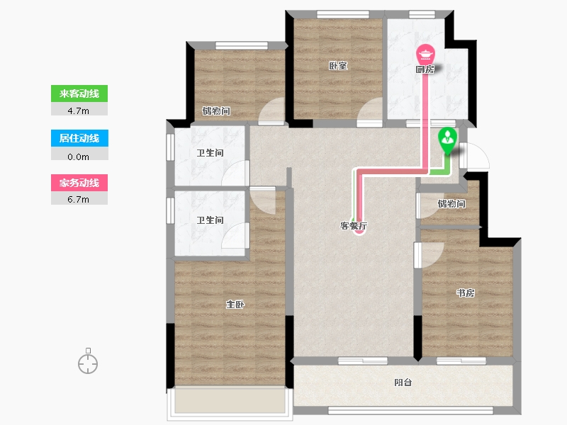 浙江省-温州市-保利大国璟-103.00-户型库-动静线