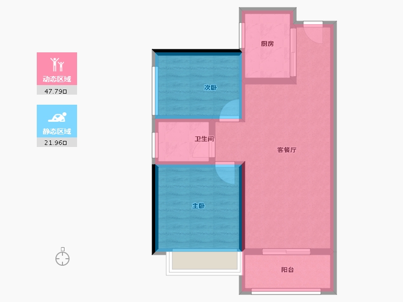 广东省-肇庆市-美轮·锦绣春江花园-61.77-户型库-动静分区