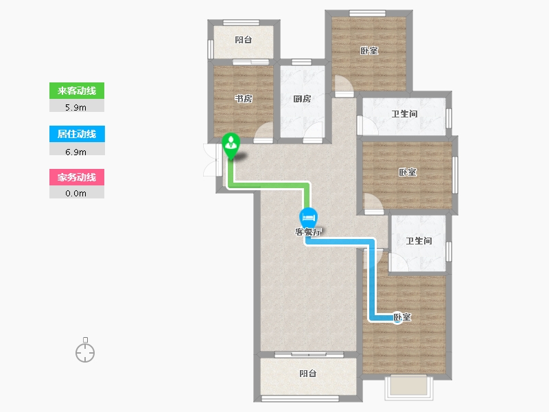 陕西省-安康市-城投公园中央-109.05-户型库-动静线