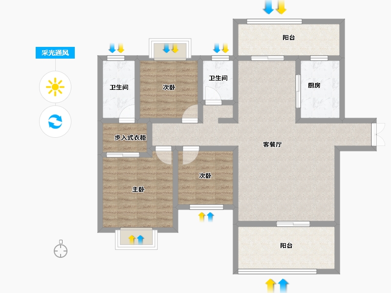 湖南省-永州市-徐福天誉-103.24-户型库-采光通风