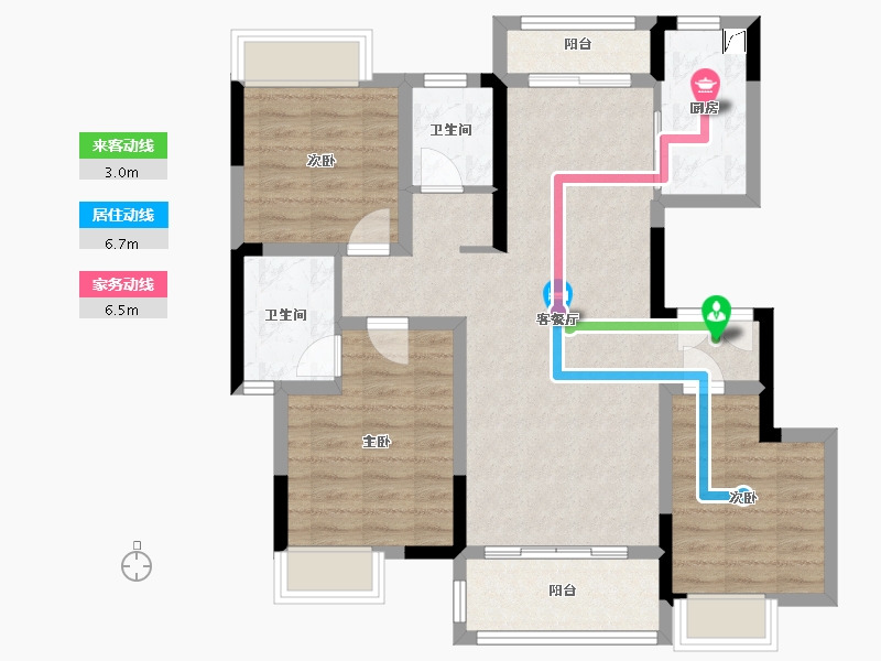 江西省-宜春市-高安润达国际城-86.41-户型库-动静线