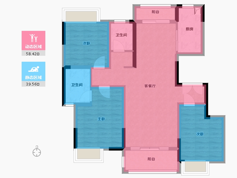 江西省-宜春市-高安润达国际城-86.41-户型库-动静分区