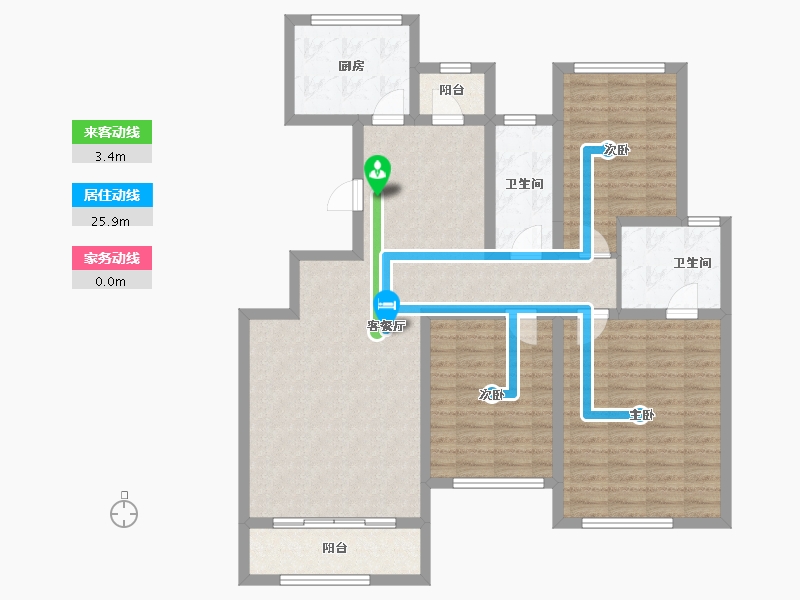 河南省-安阳市-新城国际六期东湖-111.78-户型库-动静线