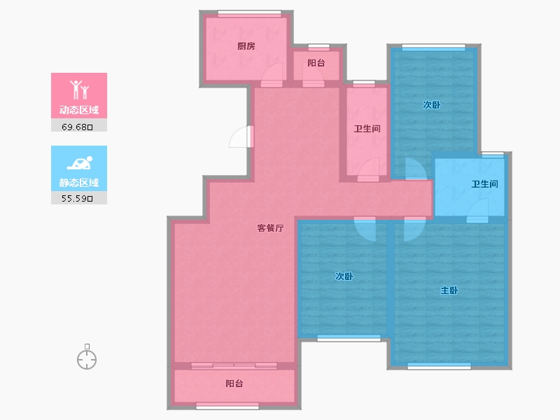 河南省-安阳市-新城国际六期东湖-111.78-户型库-动静分区