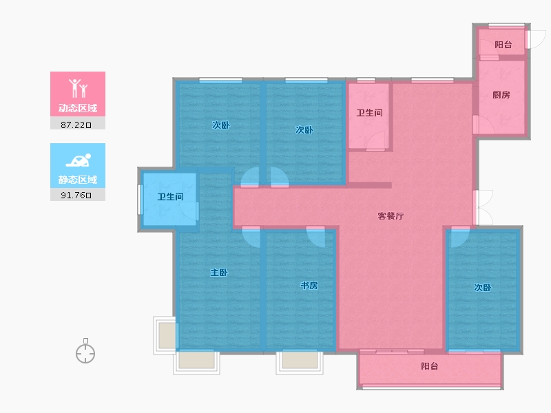 河北省-沧州市-御河新城-161.58-户型库-动静分区