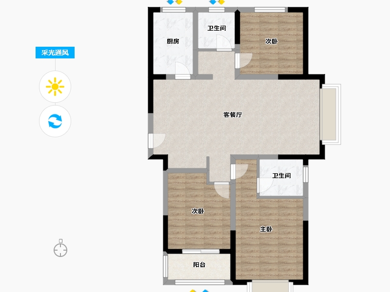 山东省-菏泽市-城投光明里-99.20-户型库-采光通风