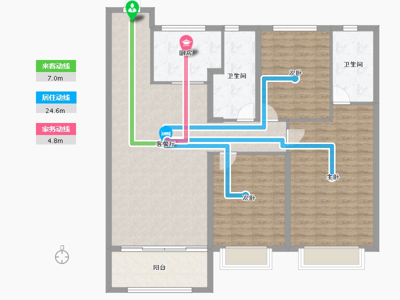 甘肃省-定西市-绿洲定西府-123.77-户型库-动静线