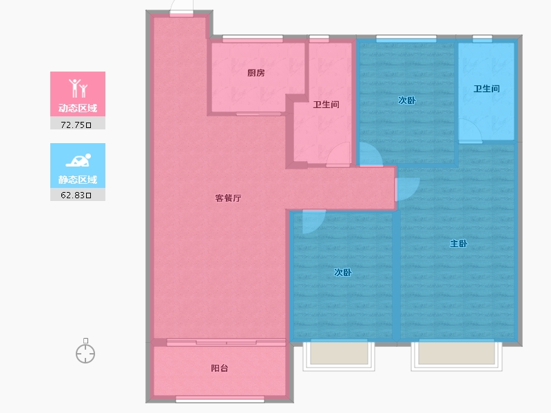 甘肃省-定西市-绿洲定西府-123.77-户型库-动静分区