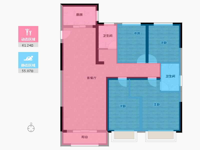 甘肃省-定西市-绿洲定西府-103.96-户型库-动静分区