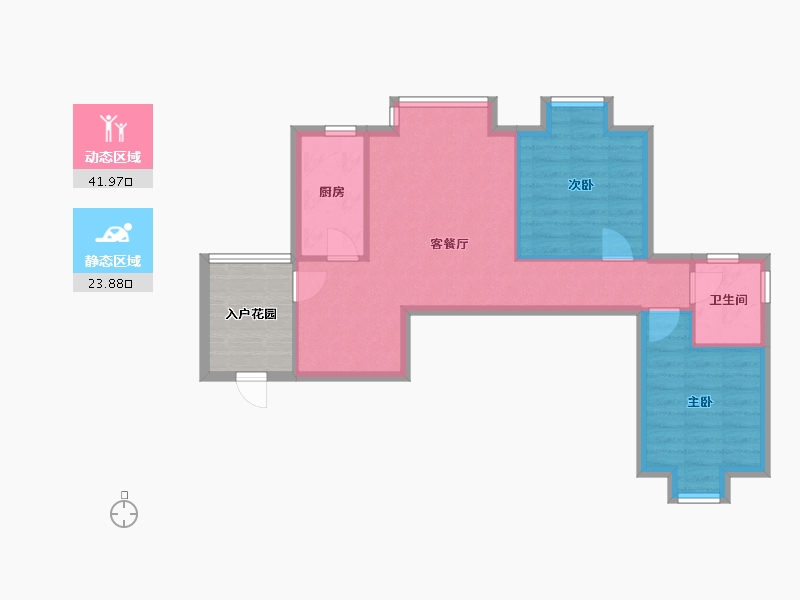 四川省-成都市-东方·惠城-B区-65.00-户型库-动静分区