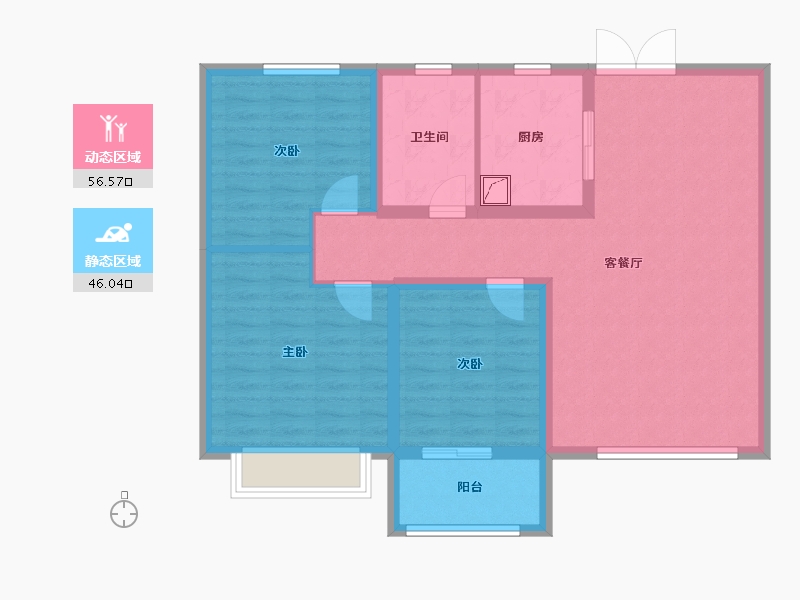 山东省-滨州市-秦皇壹号-92.00-户型库-动静分区