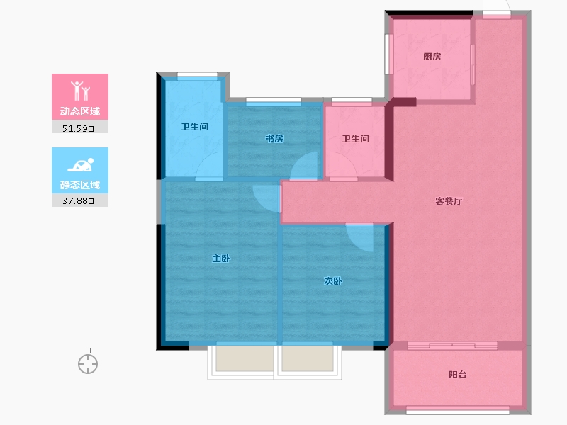 福建省-三明市-中洲郡-80.67-户型库-动静分区