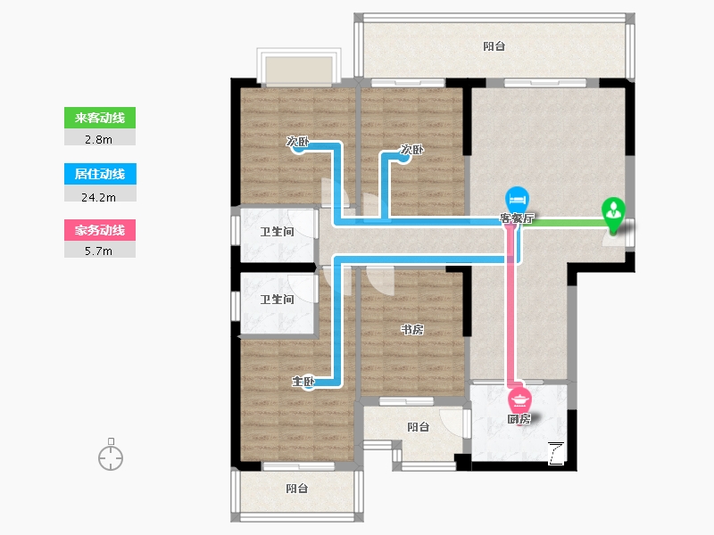 广西壮族自治区-南宁市-建苑小区-105.04-户型库-动静线