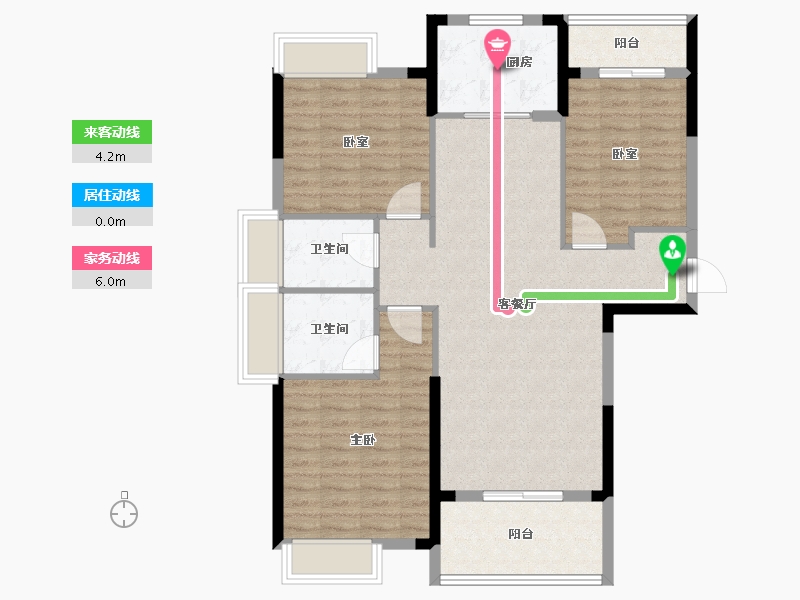 湖北省-黄冈市-中昊·河阅-102.40-户型库-动静线