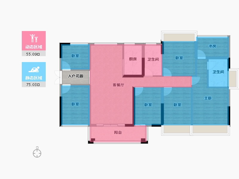 广西壮族自治区-玉林市-精通·御龙府-119.29-户型库-动静分区