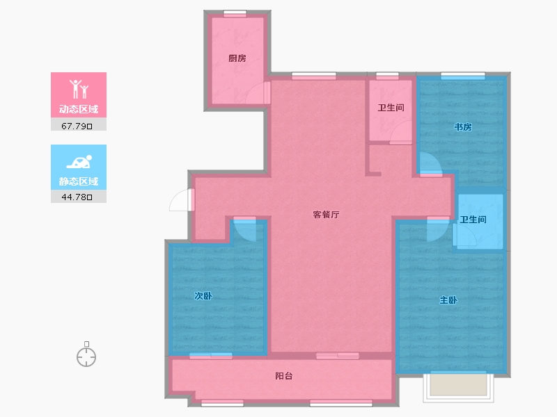 山东省-聊城市-昌隆府前雅郡-100.00-户型库-动静分区