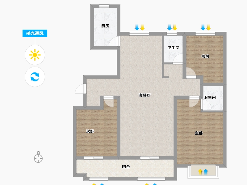 山东省-聊城市-昌隆府前雅郡-100.00-户型库-采光通风