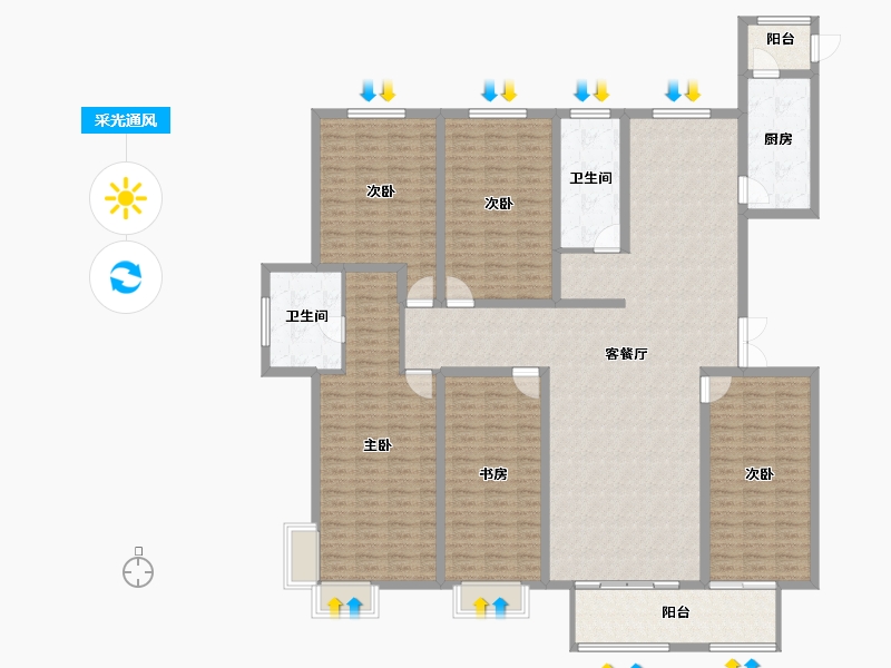 河北省-沧州市-御河新城-197.15-户型库-采光通风