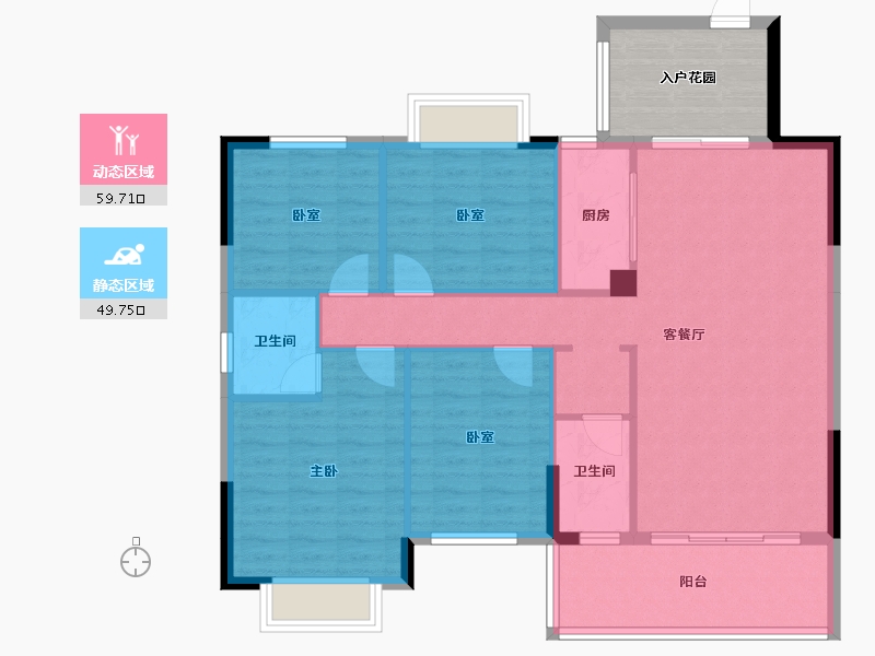 广西壮族自治区-玉林市-新润悦府-106.90-户型库-动静分区