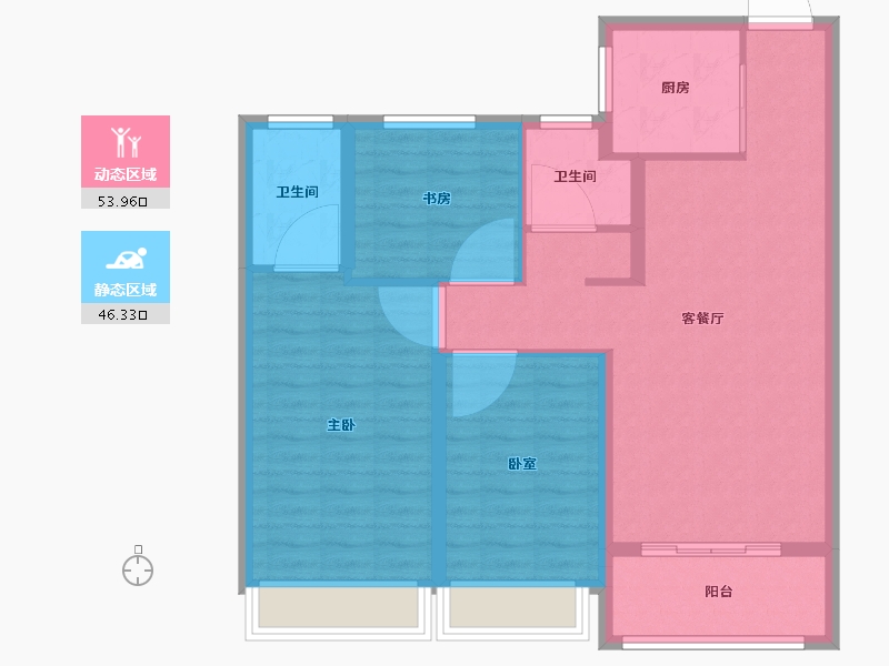 河南省-安阳市-新城国际五期-90.40-户型库-动静分区