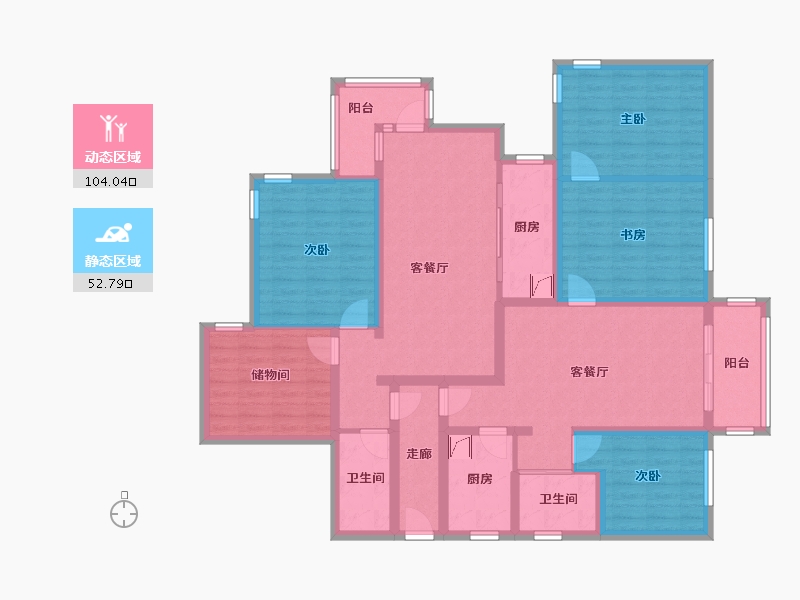 北京-北京市-北新仓社区-150.00-户型库-动静分区