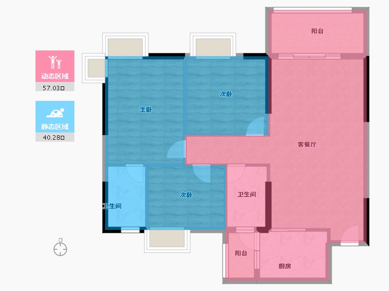 广东省-广州市-雅宝新城-88.00-户型库-动静分区